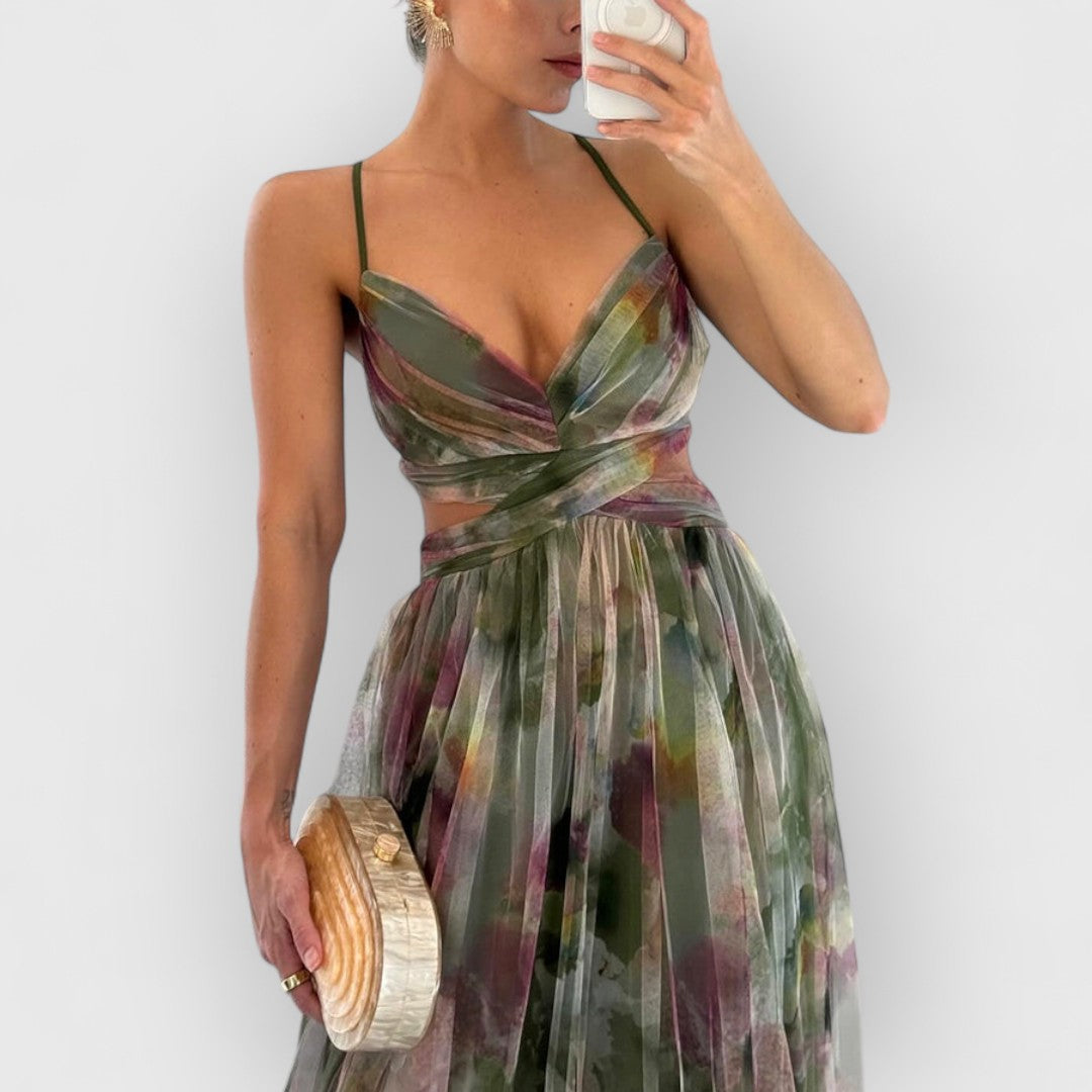Tara - Long Dress with Floral Print