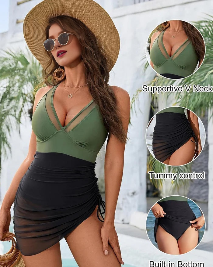 ZAVIREA® Sheer Illusion Slimming Swimsuit