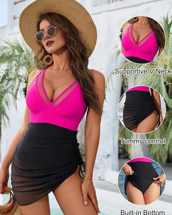 ZAVIREA® Sheer Illusion Slimming Swimsuit