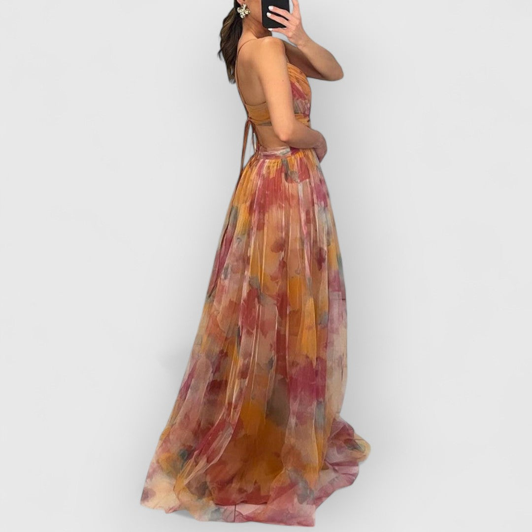 Tara - Long Dress with Floral Print