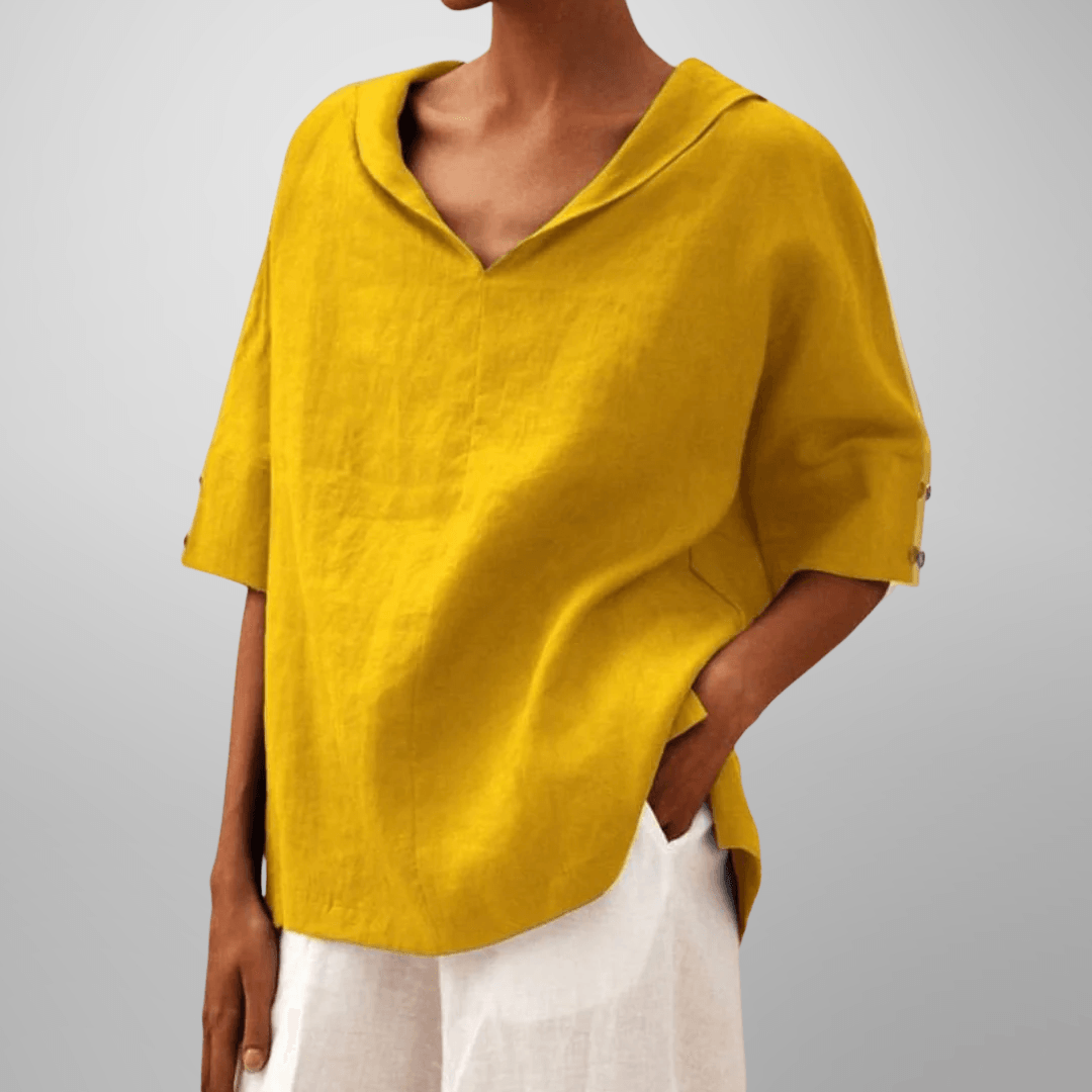 Women's Relaxed Fit V-Neck Blouse