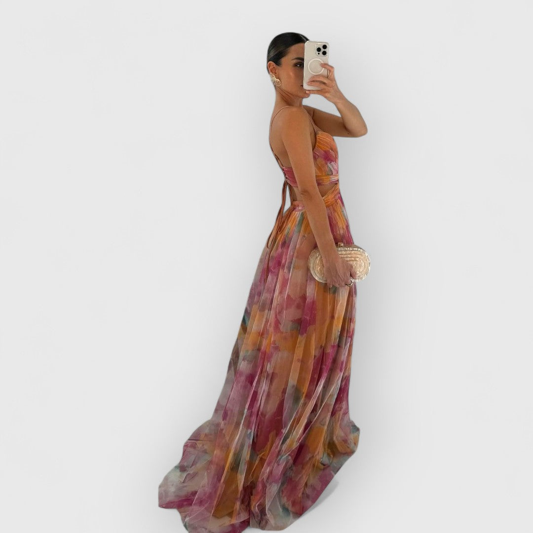 Tara - Long Dress with Floral Print