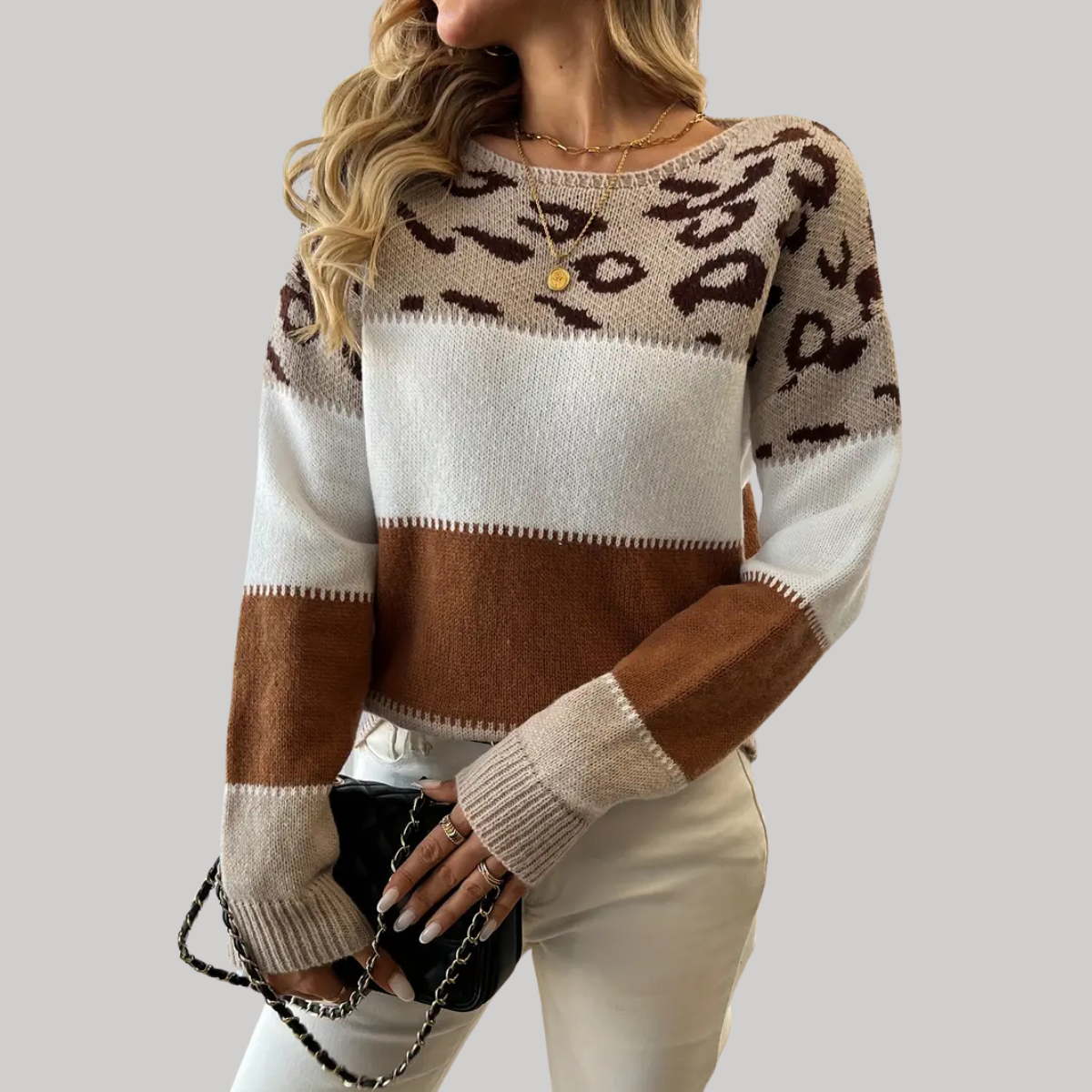 Evelyn | Leopard Print Casual Sweater
