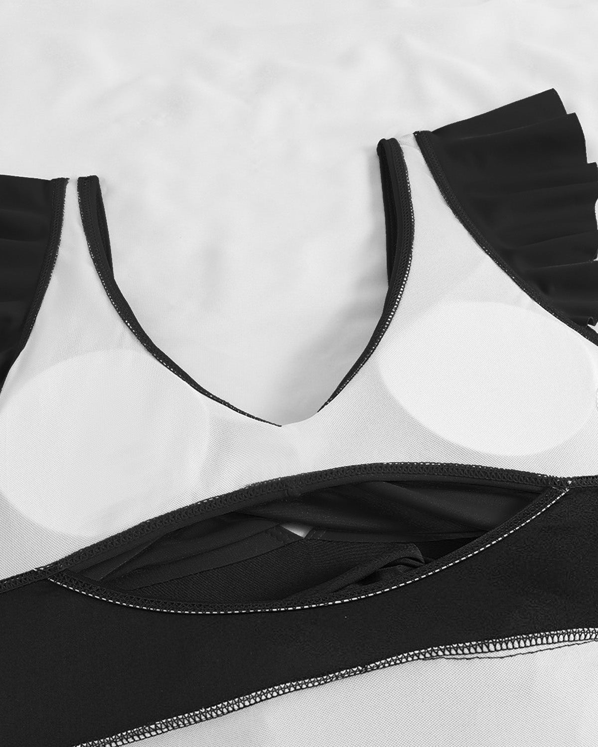 ZAVIREA® Ruffle & Reveal Modest Swimsuit