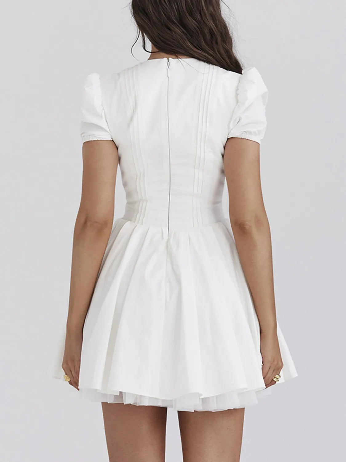 Explore More Collection - V-Neck Short Sleeve Mini Dress