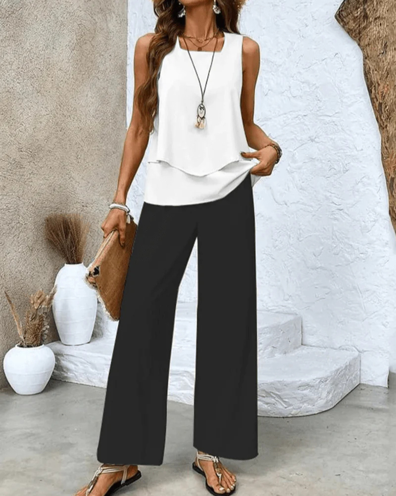 Alice - Stylish Women’s Two-Piece Summer Co-Ord Set with Print