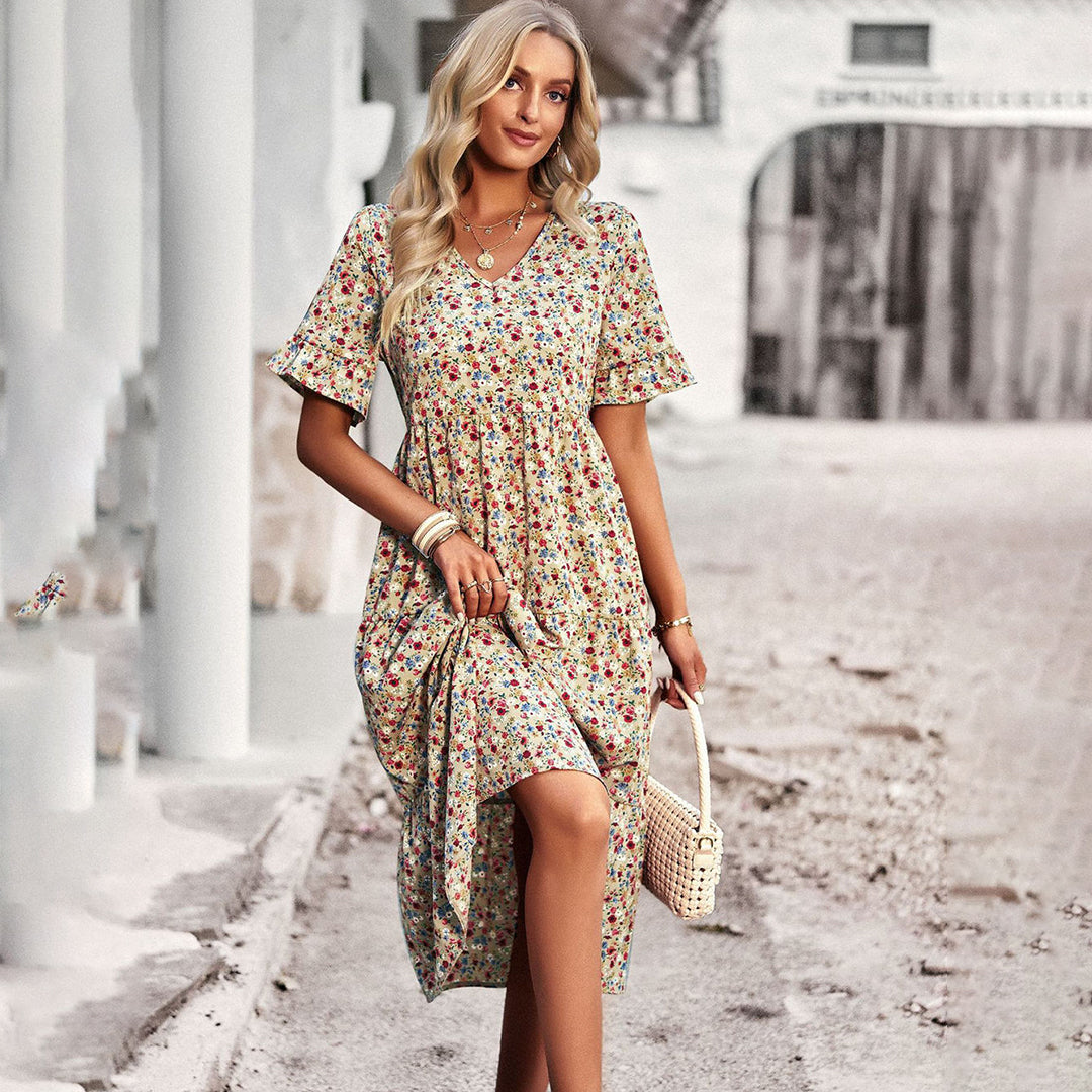 Carol - Summer floral midi dress