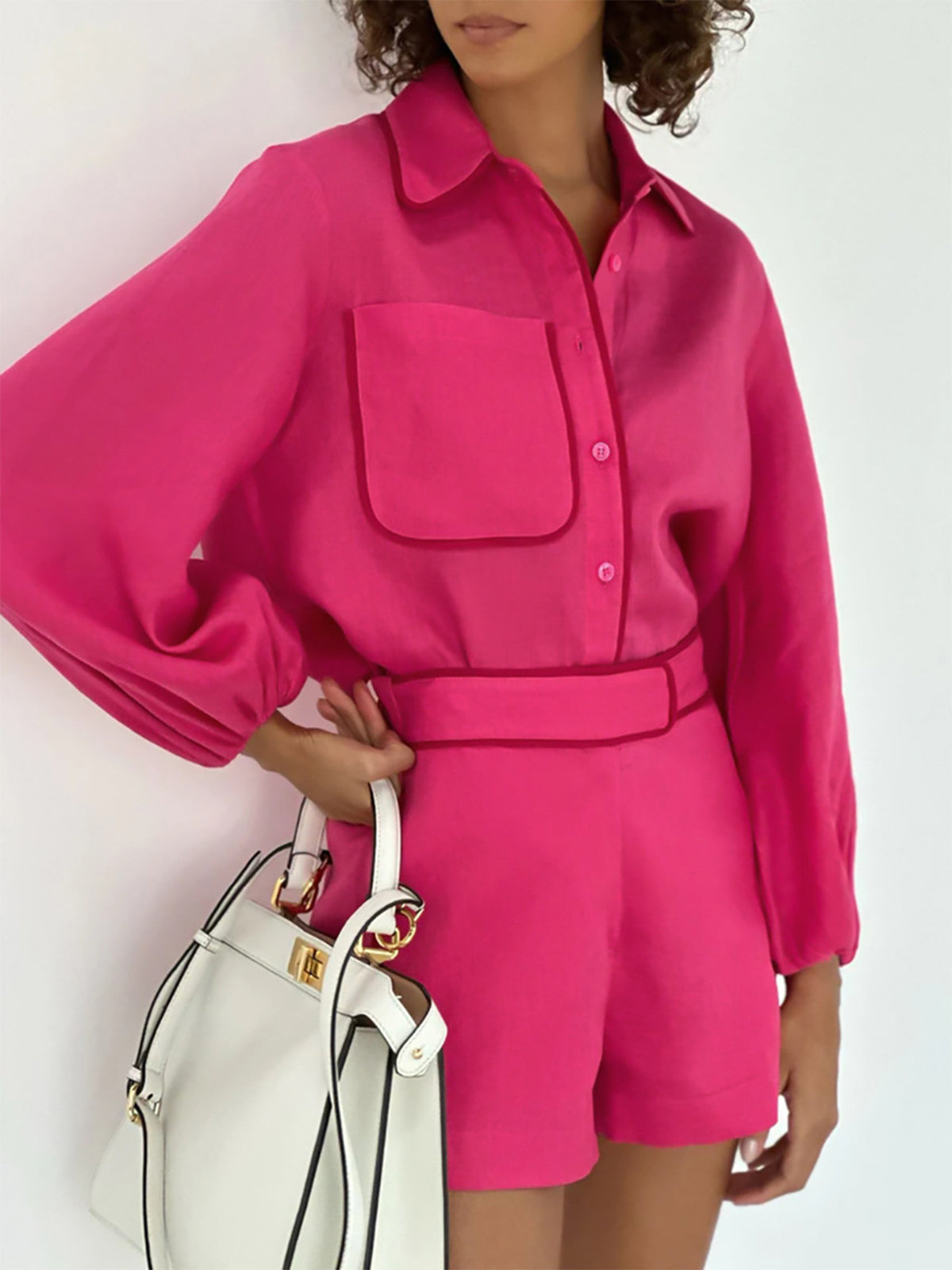 Jennifer - Cotton & Linen Two Piece Shorts Set