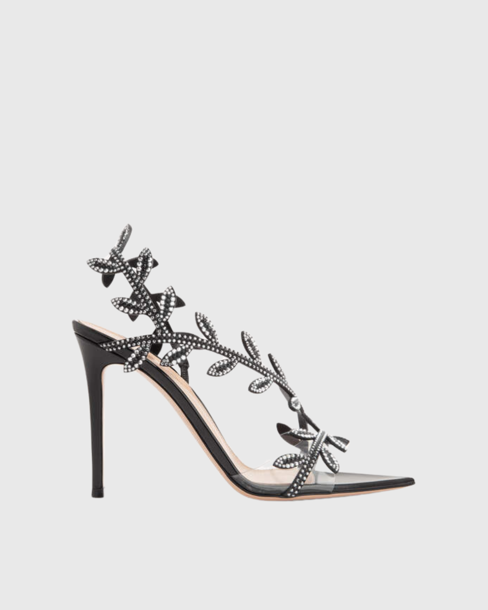 Zavirea Rhinestone Leaf Sandals