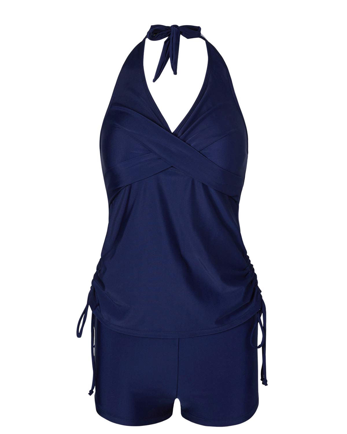 ZAVIREA® Elegant Two-Piece Tankini with Shorts