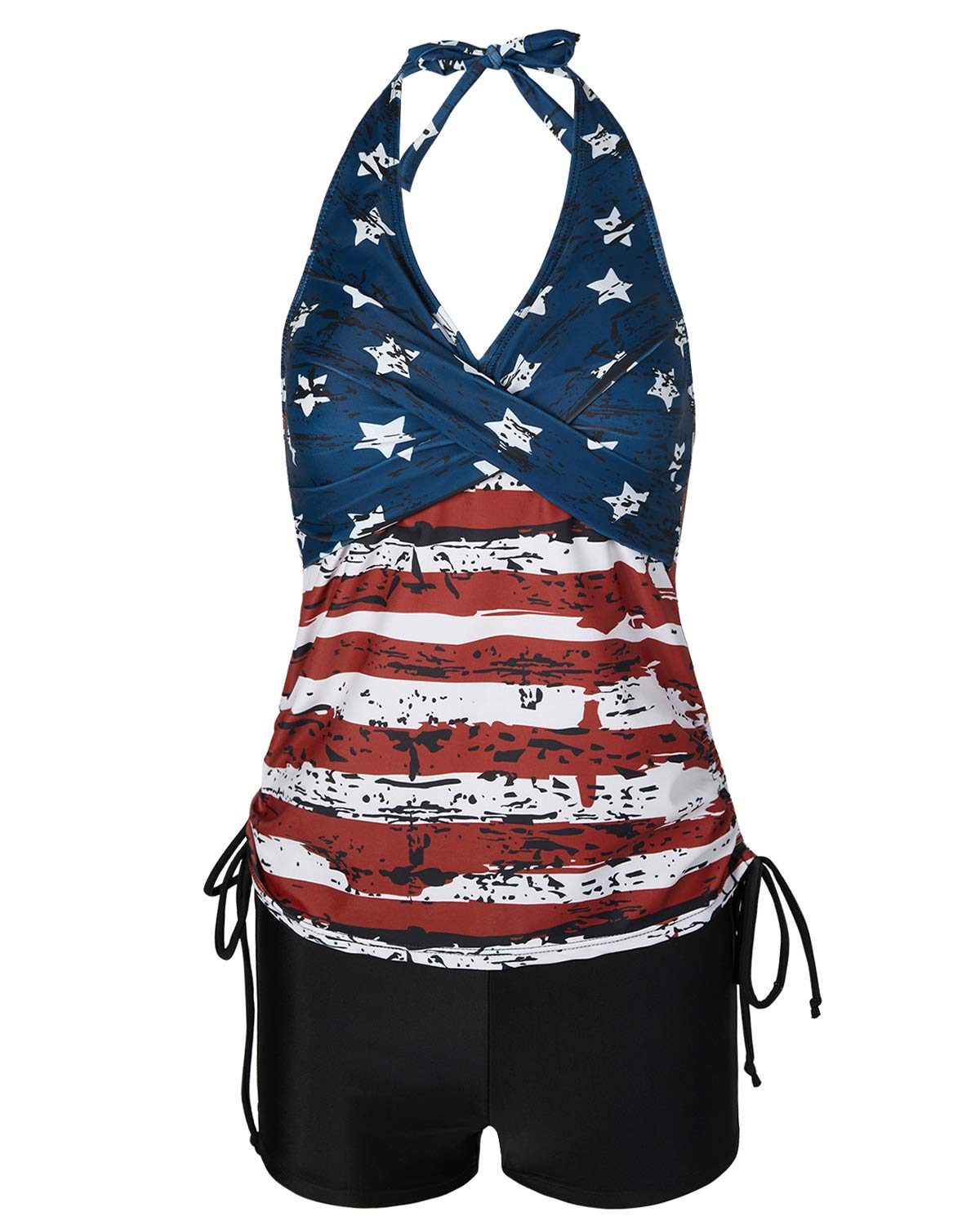 ZAVIREA® Elegant Two-Piece Tankini with Shorts