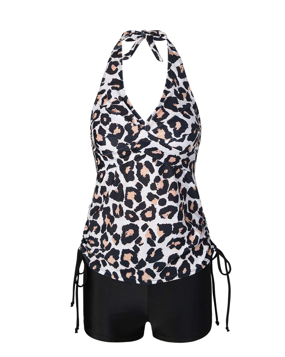 ZAVIREA® Elegant Two-Piece Tankini with Shorts