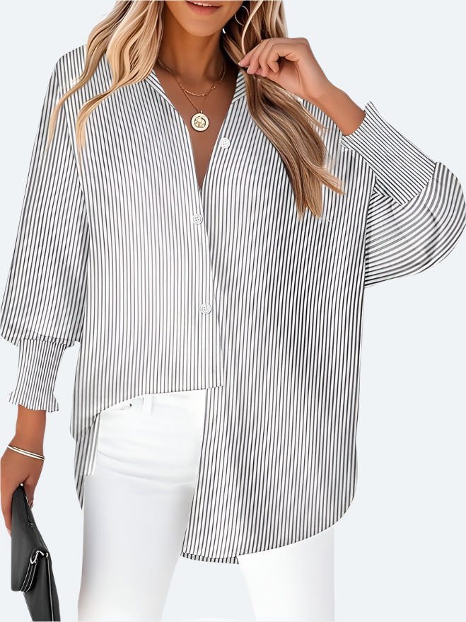 Elvessa Ethereal Stripe Blouse