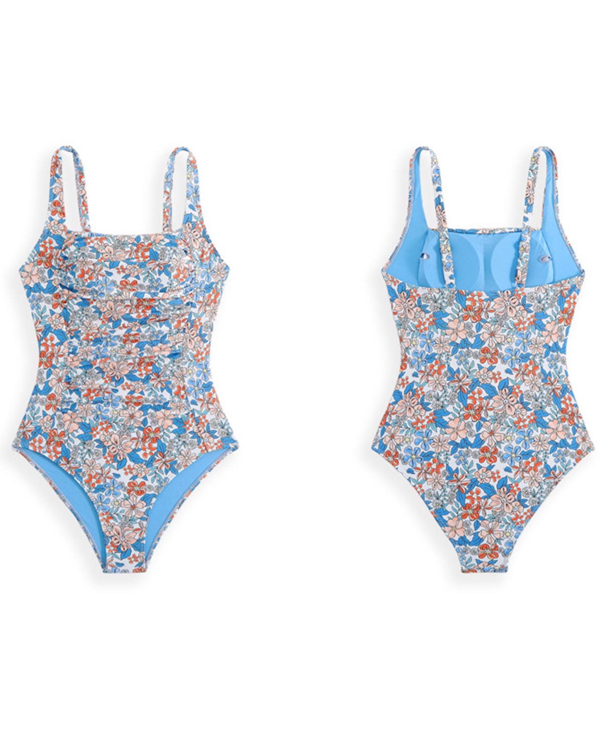 ZAVIREA® Floral Corset One-piece Swimsuit
