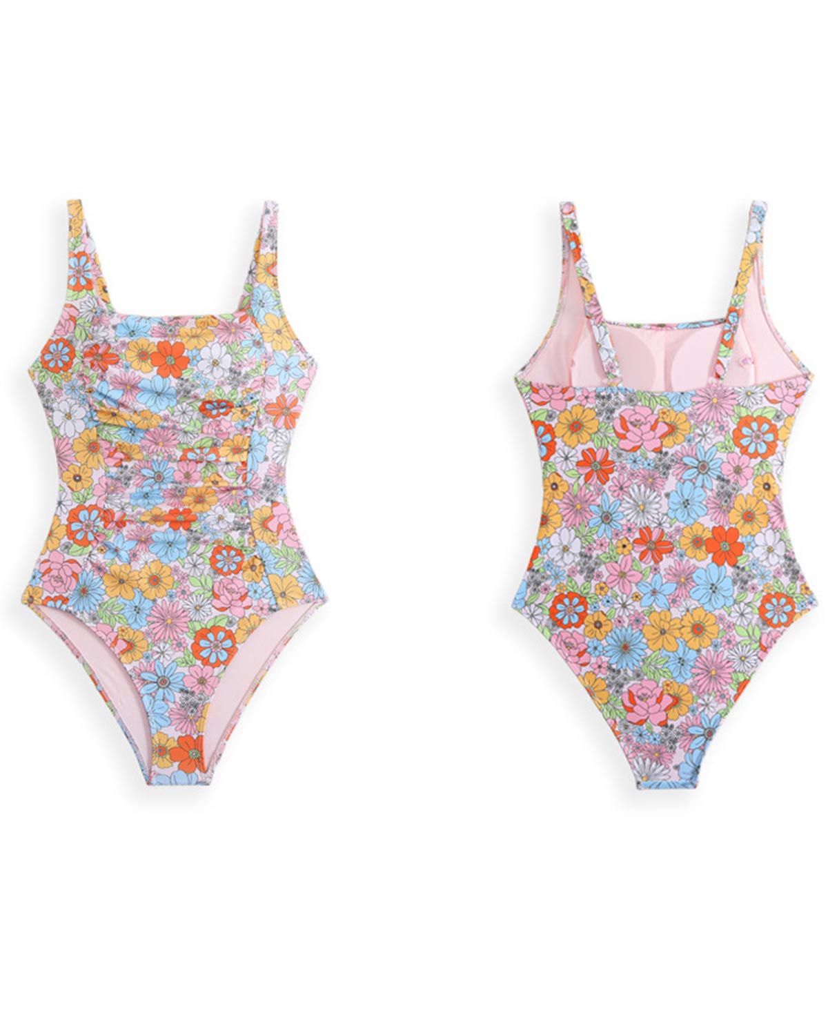 ZAVIREA® Floral Corset One-piece Swimsuit