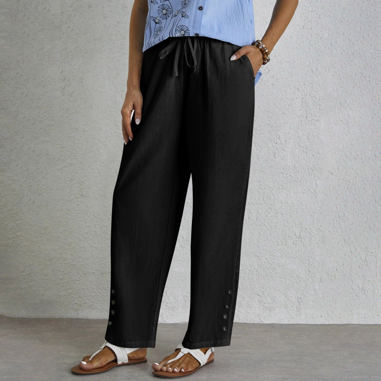 Liora™ | Button-Up Trousers Without a Problem