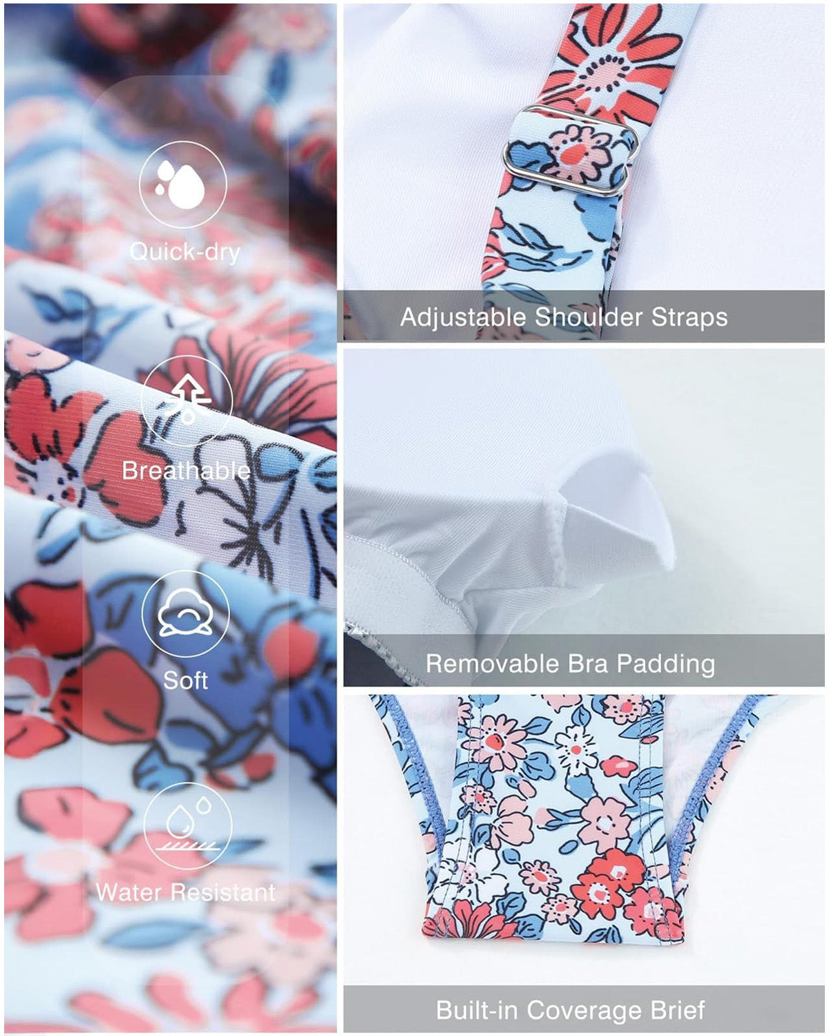 ZAVIREA® Cover Square Tankini Set