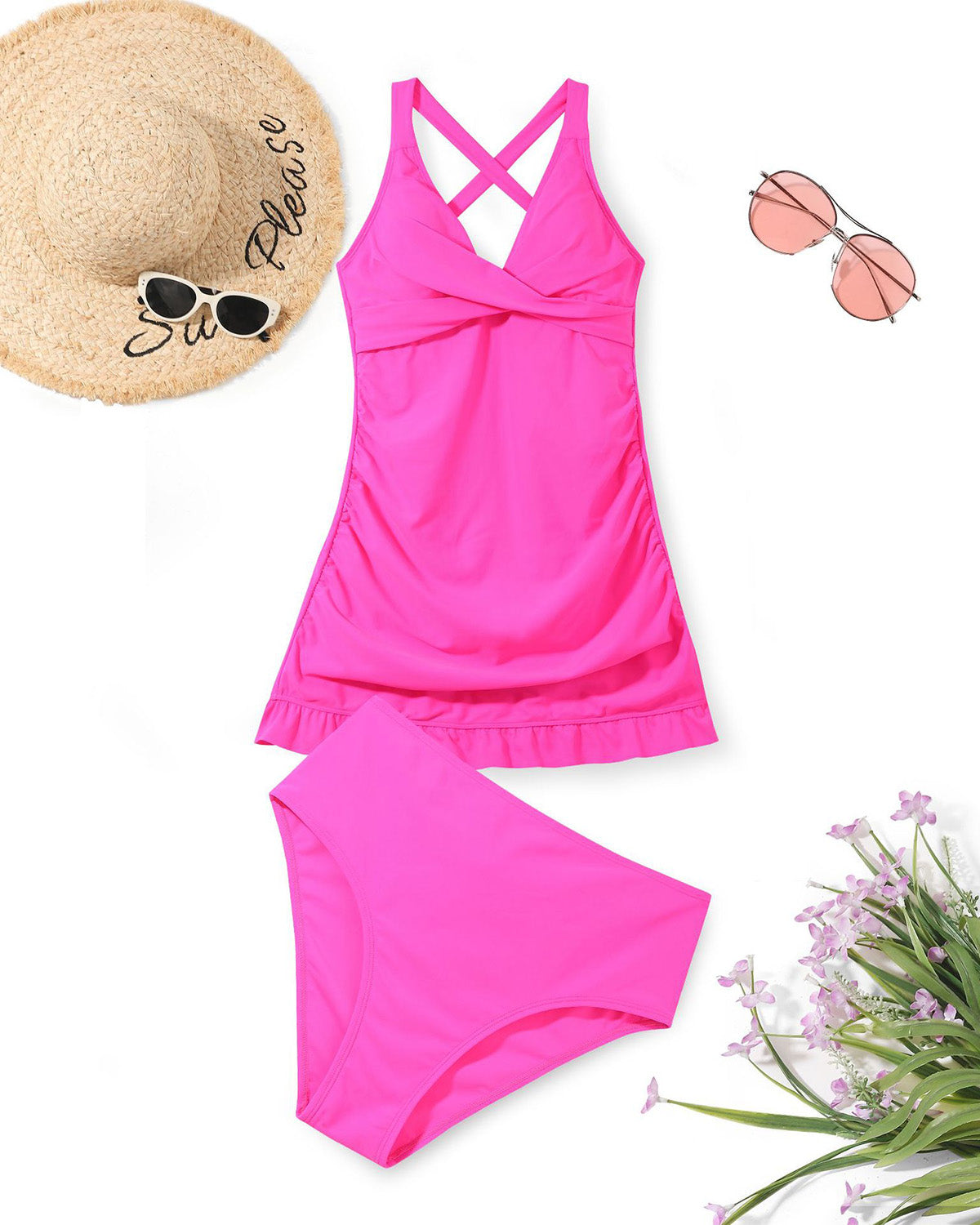 ZAVIREA® Elegance Contour Tankini Set