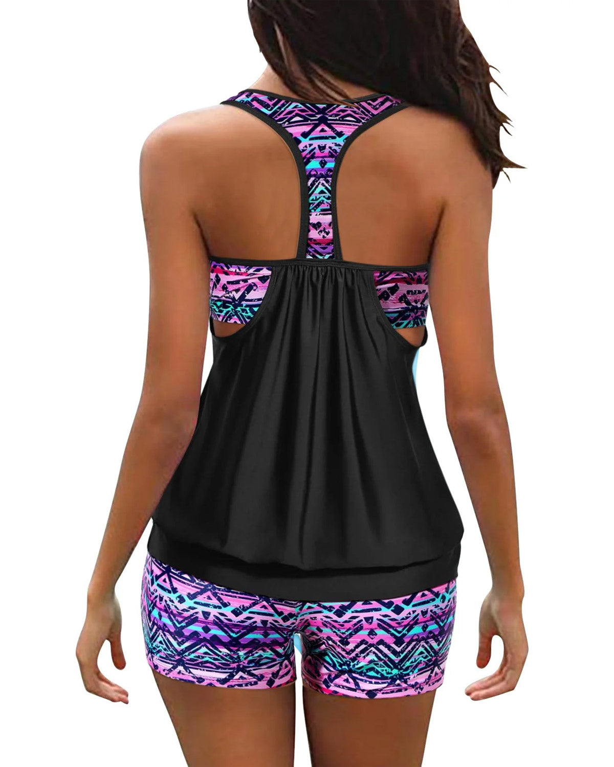 ZAVIREA® Secure-Strap Tankini Swimsuit