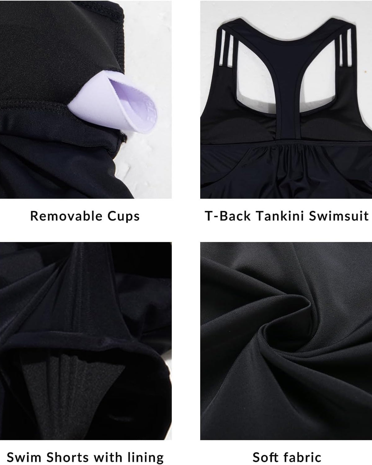 ZAVIREA® Secure-Strap Tankini Swimsuit