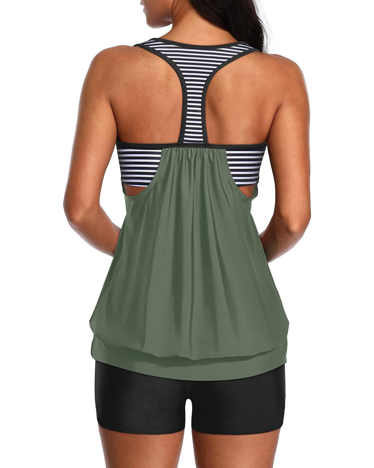 ZAVIREA® Secure-Strap Tankini Swimsuit