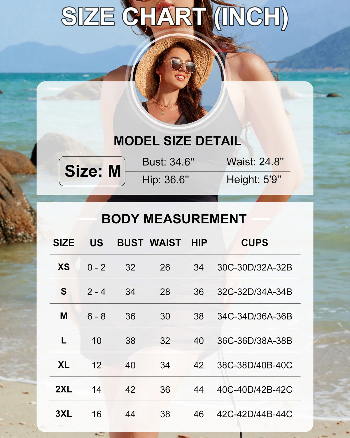 ZAVIREA® Sheer Illusion Slimming Swimsuit