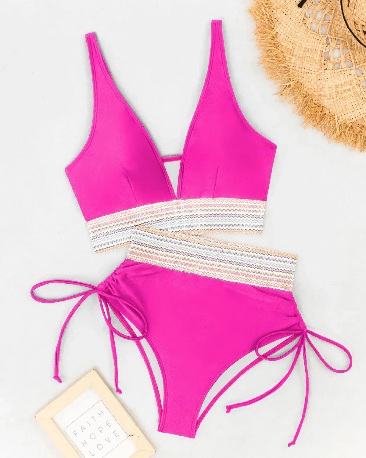 ZAVIREA® Wave-Sculpt High-Waist Bikini