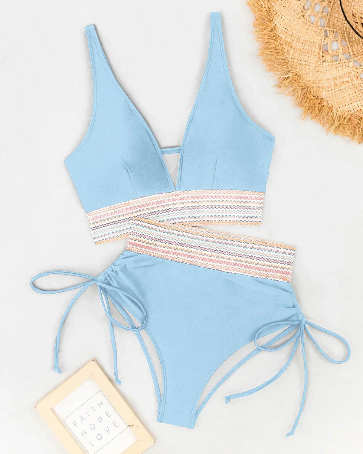 ZAVIREA® Wave-Sculpt High-Waist Bikini