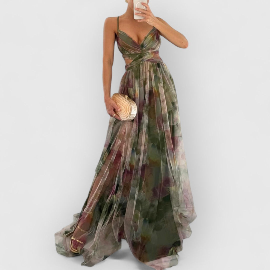 Tara - Long Dress with Floral Print