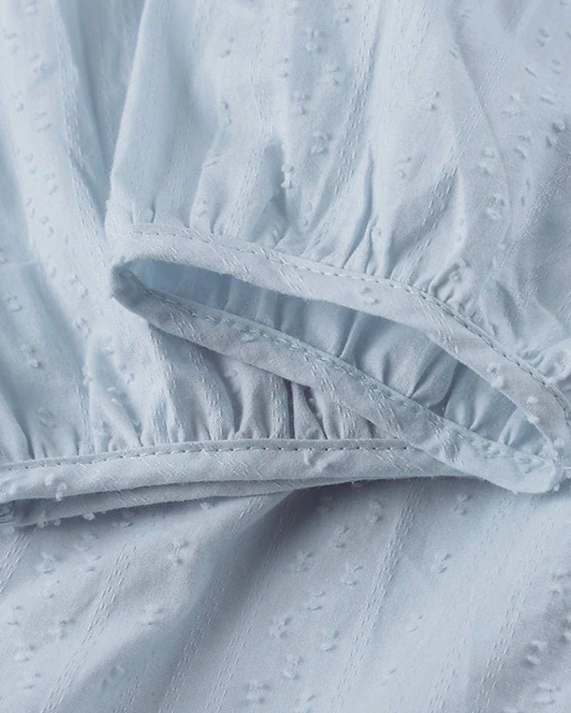 Women's Beach Dress - V-Neck - Three-Quarter Sleeve - Lightweight Breathable Fabric