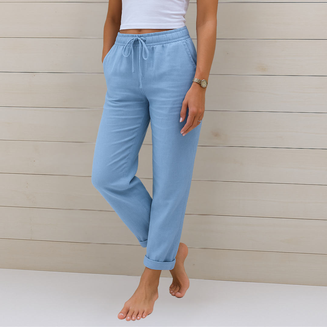 Sophia |Premium breathable linen stretch pants