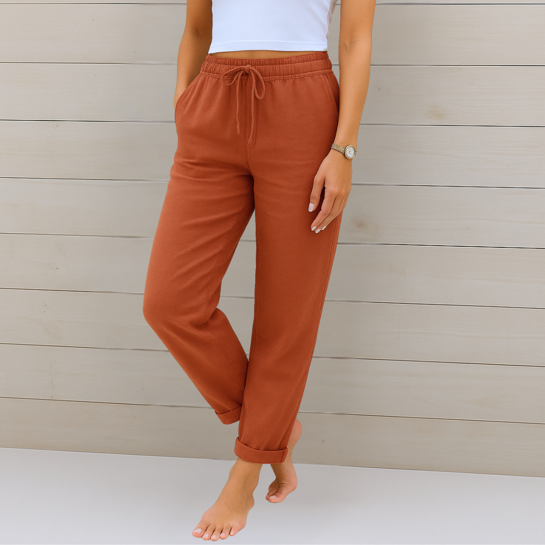 Sophia |Premium breathable linen stretch pants