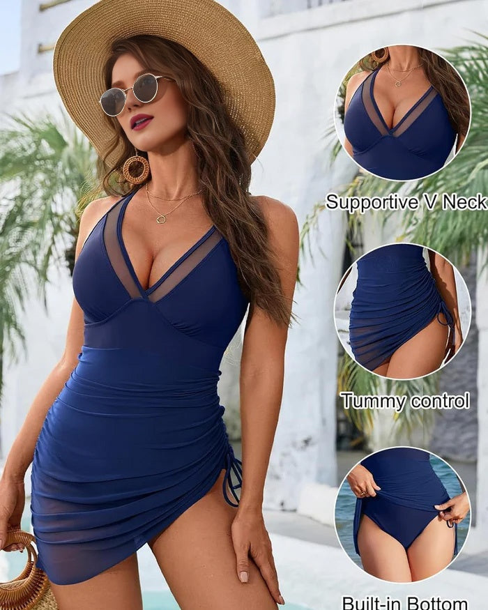 ZAVIREA® Sheer Illusion Slimming Swimsuit