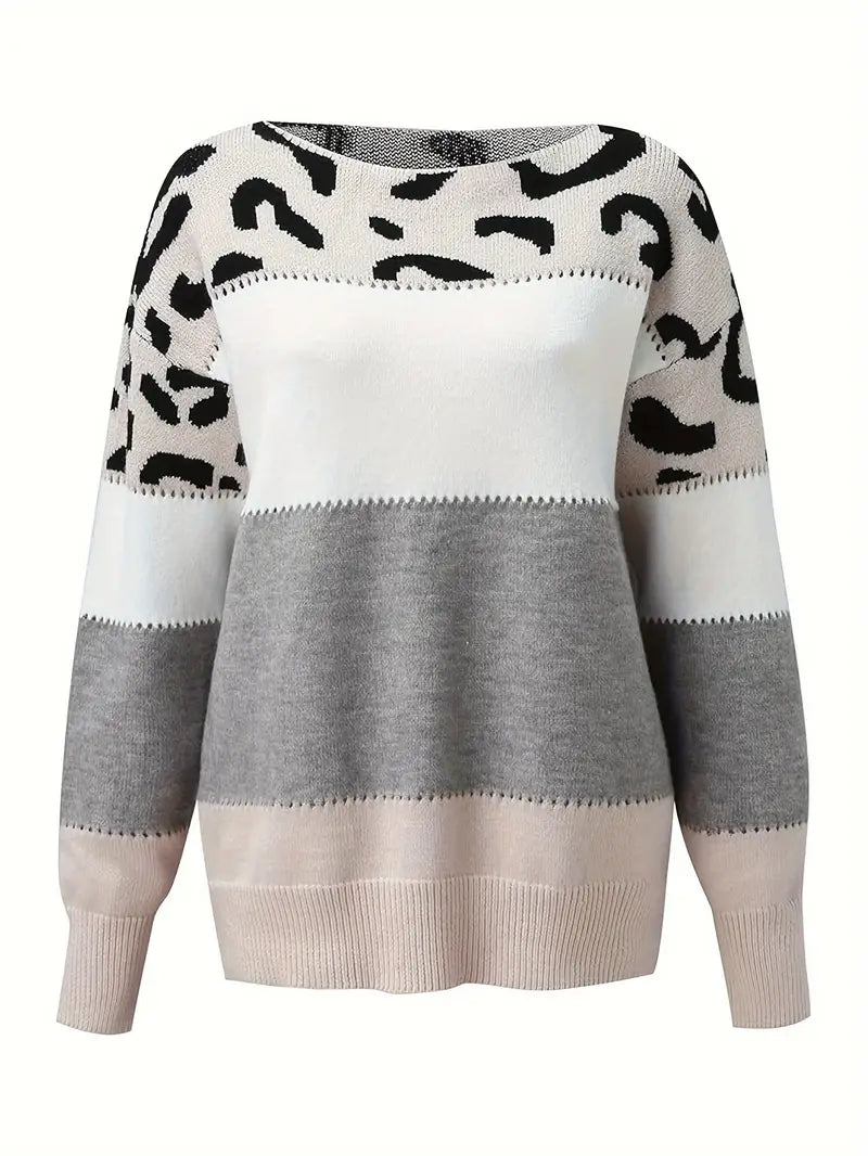 Evelyn | Leopard Print Casual Sweater