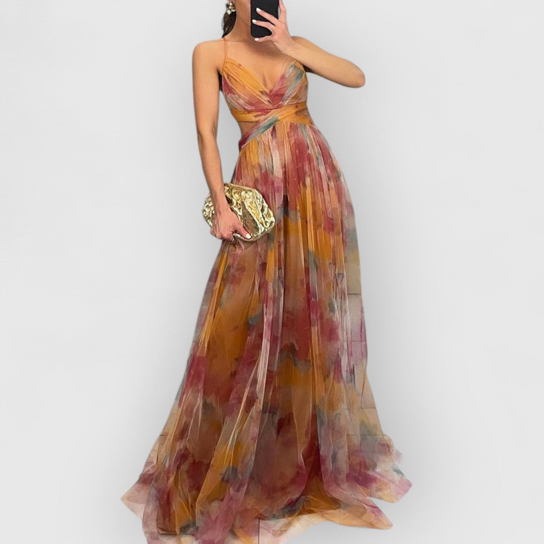 Tara - Long Dress with Floral Print