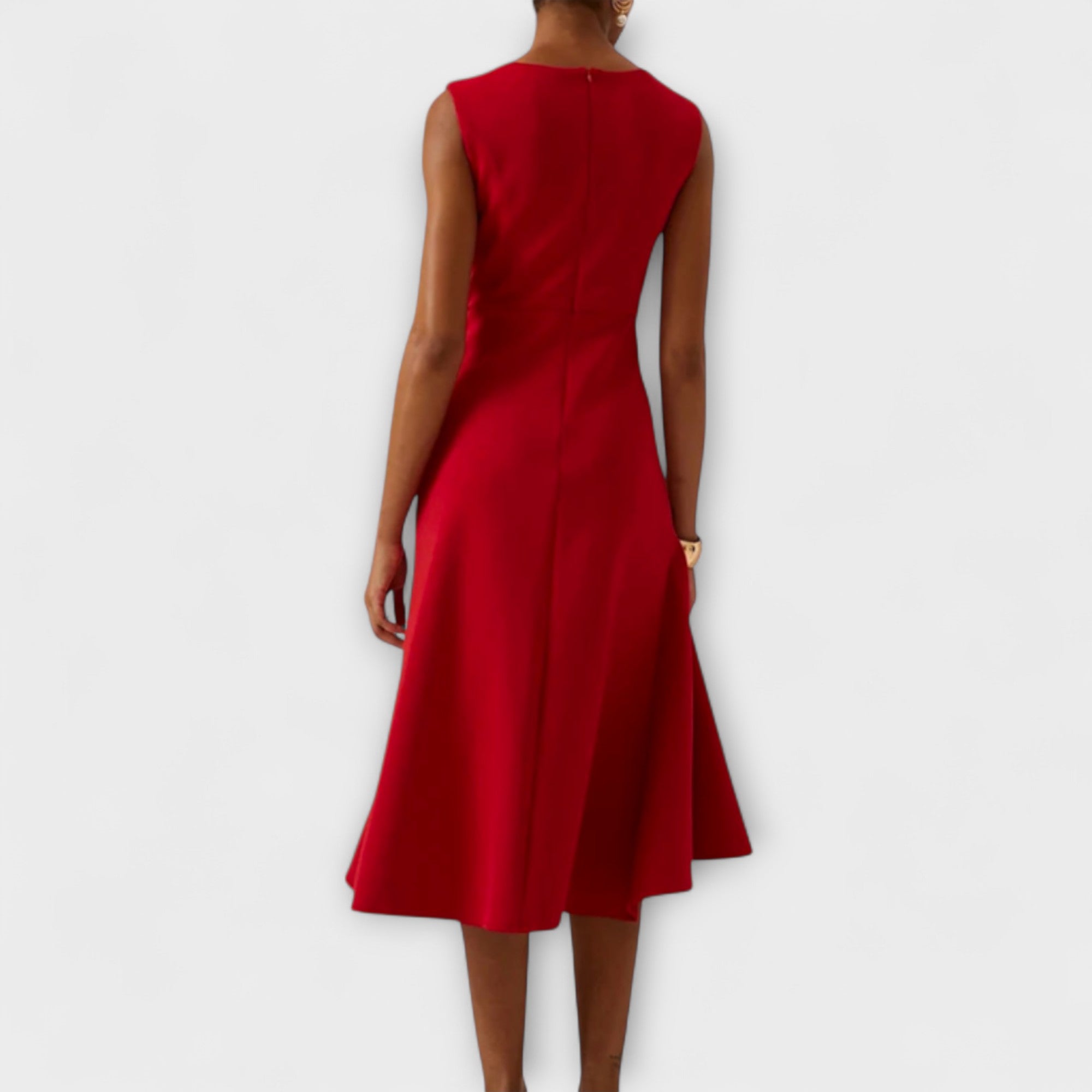 JULIET | DRAPED ASYMMETRICAL MIDI DRESS
