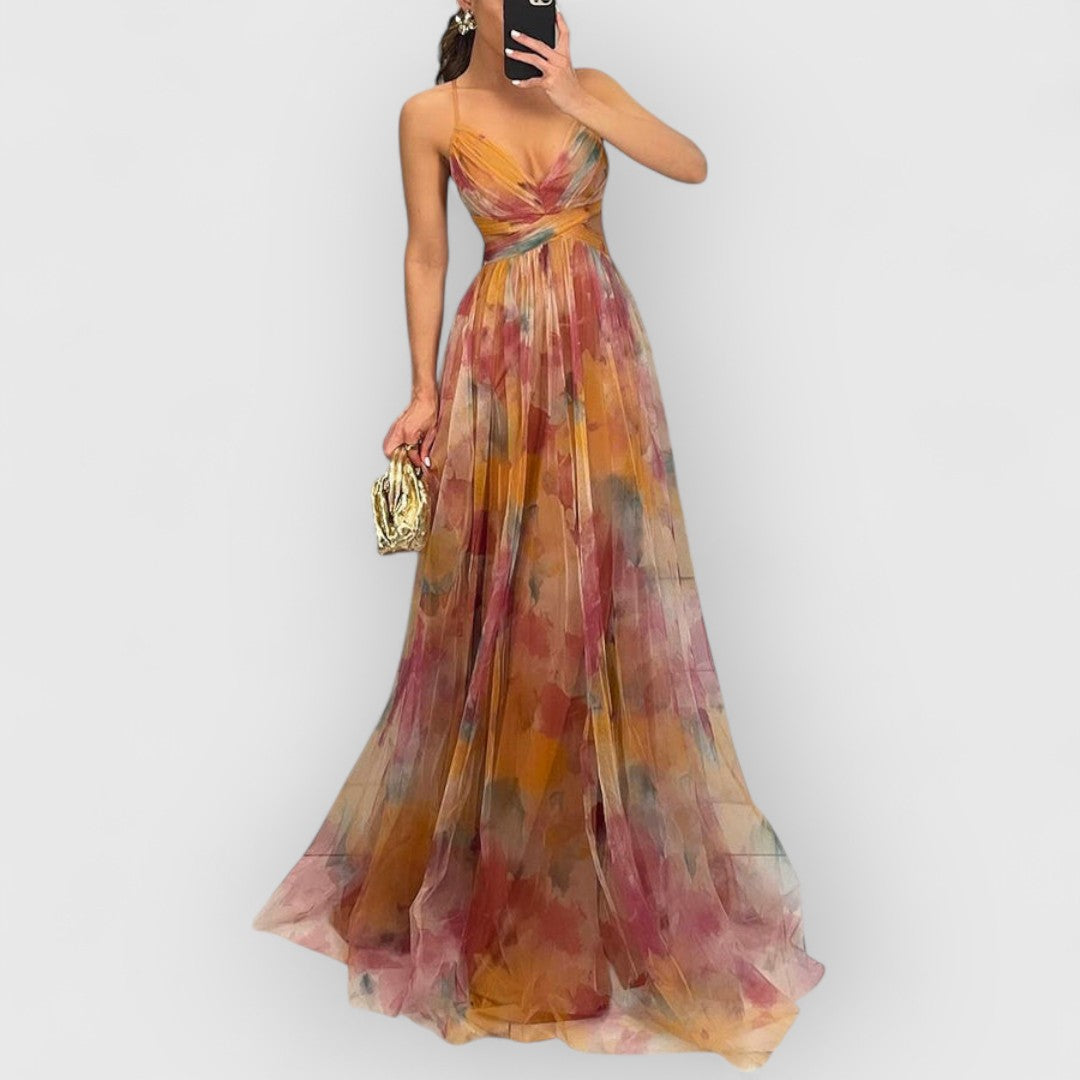 Tara - Long Dress with Floral Print