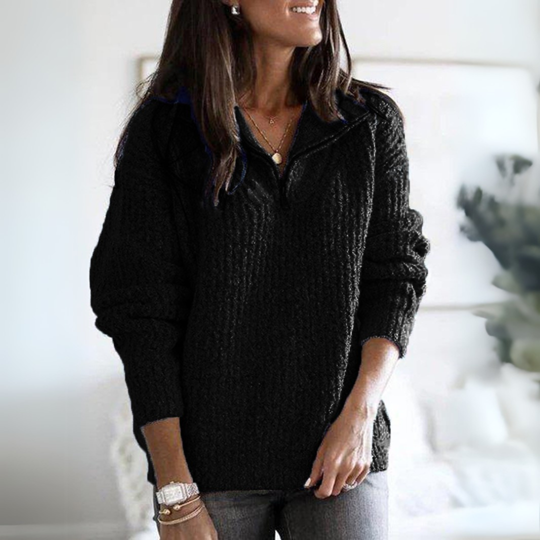 Lila | Elegant and Versatile Zip Pullover