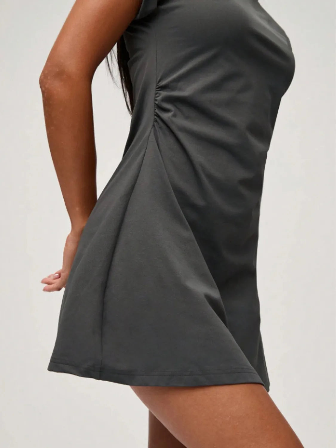 Round Neck Short Sleeve Mini Tee Dress