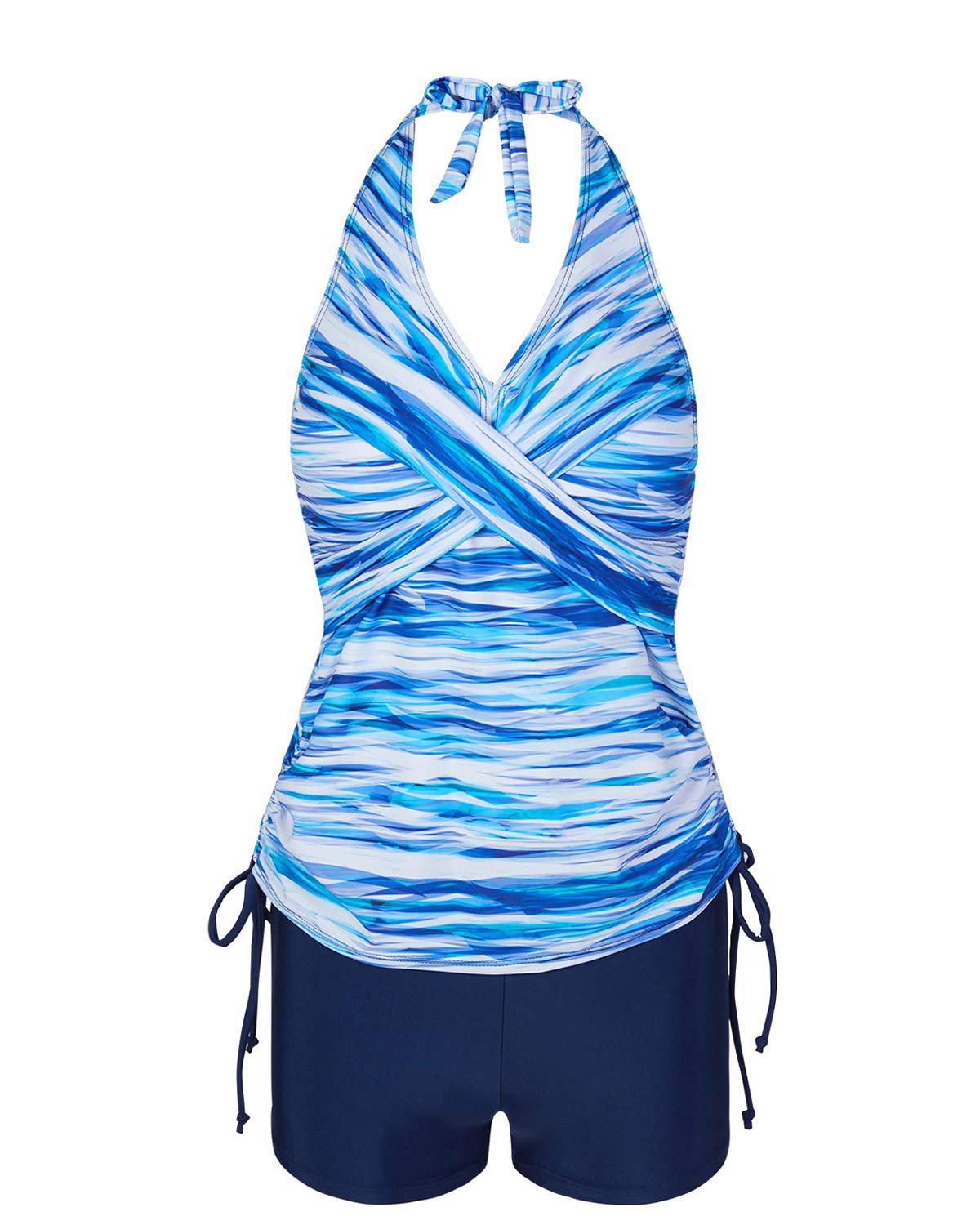 ZAVIREA® Elegant Two-Piece Tankini with Shorts