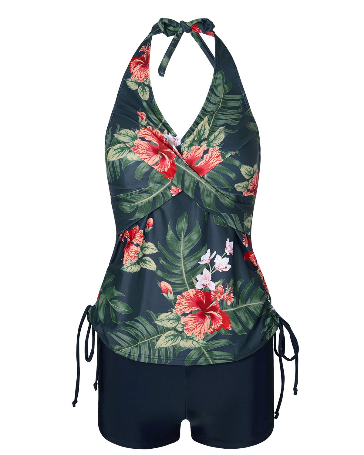 ZAVIREA® Elegant Two-Piece Tankini with Shorts