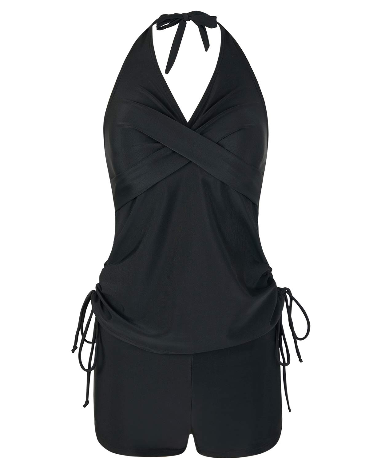 ZAVIREA® Elegant Two-Piece Tankini with Shorts