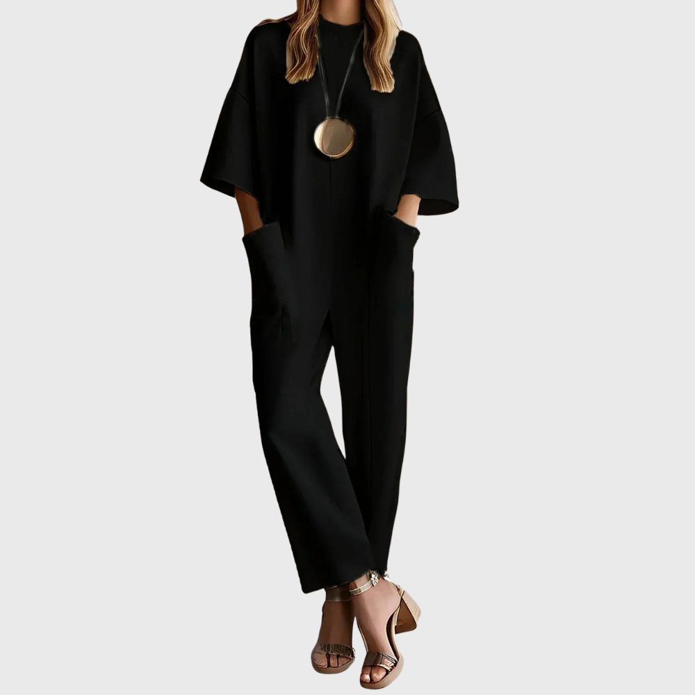 Lila | Elegant Short-Sleeved Jumpsuit