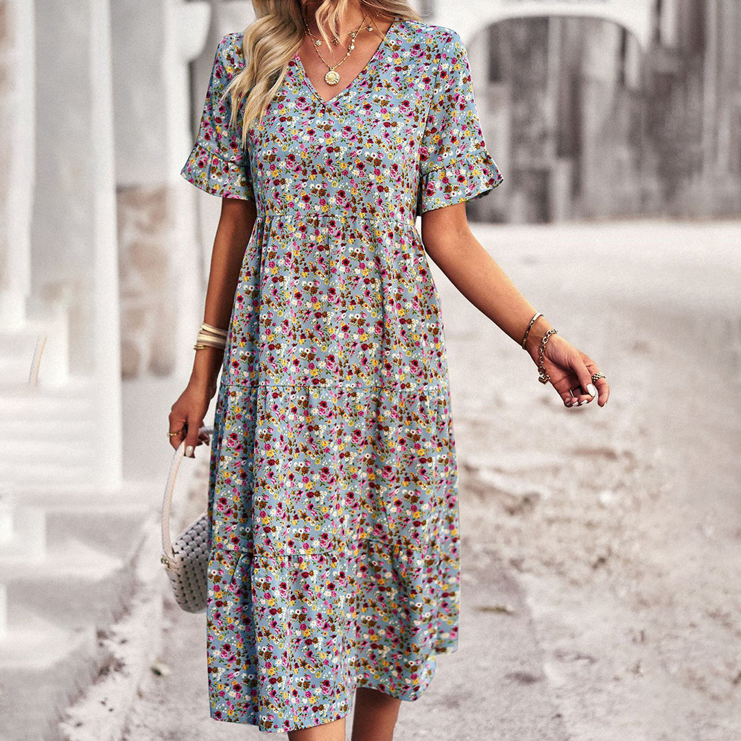 Carol - Summer floral midi dress