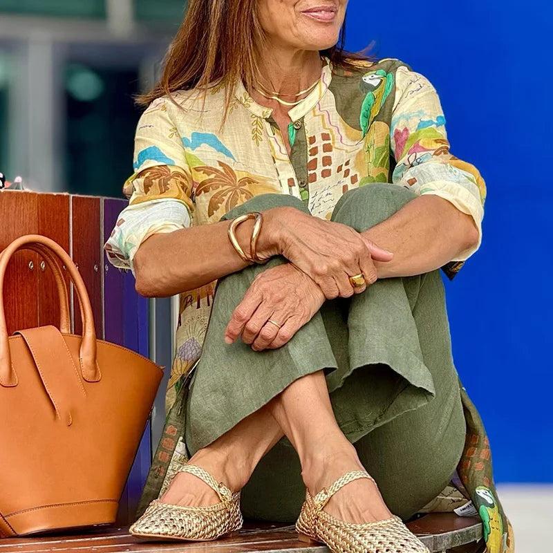 Celestine – Elegant linen coordinated set