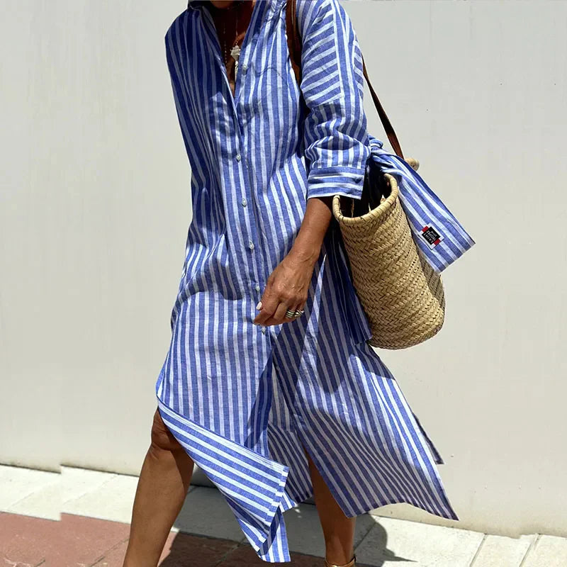 Hominty | Classic Striped Shirt Dress