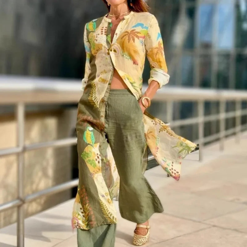 Celestine – Elegant linen coordinated set