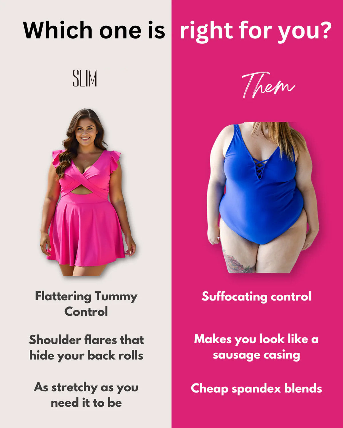 ZAVIREA® Ruffle & Reveal Modest Swimsuit