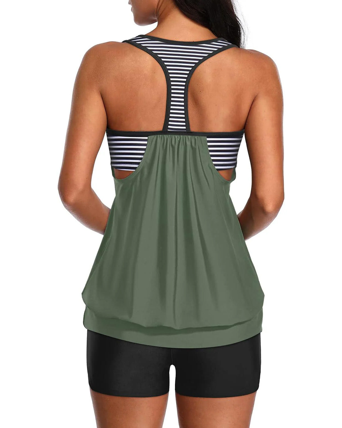 ZAVIREA® Secure-Strap Tankini Swimsuit