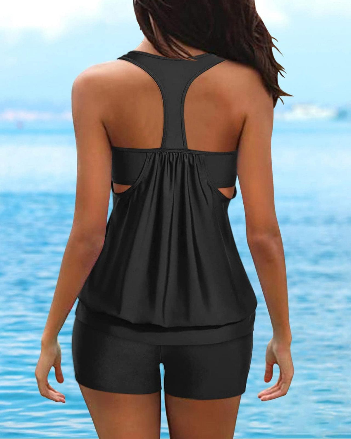 ZAVIREA® Secure-Strap Tankini Swimsuit